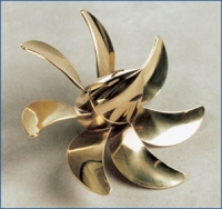 6 Blade Propeller 58 mm M5 left , #179-16