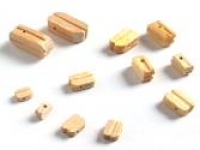 Block single 2.0 mm Wood (10 pcs) , #1001-02