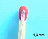 3mm Durchmesser verkabelt Miniaturlampe Subminiaturlampe 14V 65mA S123