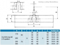 Querstromruder 50 mm / MS-Rohr 2 Propeller / 5101-07