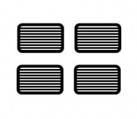L�ftungsgitter 9,5 x 6 mm , 12 St�ck / 7-466