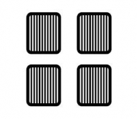 Ventilation bars 8.5 x 7 mm , 12 pcs / 7-468