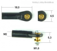 Ball Joint M2 / 1.6 mm , 2 pcs / #5005-11