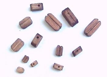 Block 1-fach 5,0 mm Holz dunkel (10 St�ck) , #1001-15