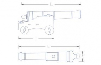 Kanone mit Lafette 60 mm / #1631-01