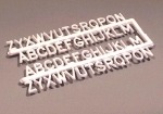 Buchstaben wei , 7-8 mm hoch , 2 x A bis Z