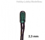6 Volt / 50 mA , 2.3 mm Mini-Lamp green, 100mm Cable , 1-1652