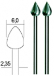 Flammenform-Frser 6,0 mm, #28724