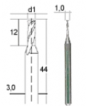 Hartmetall - Multifrser 1,0 mm , #28758