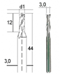 Multi purpose tungsten carbide miller 3.0 mm , #28761