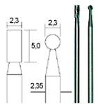 Tungsten carbide millers, 2 pcs. 2.3 mm , #28750