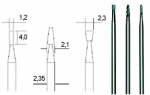 Tungsten carbide millers, 3 pcs.  , #28752