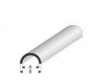 Super Styrene Profile halfround hollow 3.0 mm , 330 mm