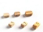 Block double 3.0 mm Wood (10 pcs) , #1001-23