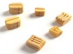 Dreifach- Block 10,0 mm Holz (10 Stck) , #1001-50