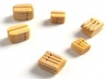 Block triple 10.0 mm Wood (10 pcs) , #1001-50