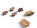 Violin Block single 12.0 mm Wood dark (5 pcs) , #1001-66