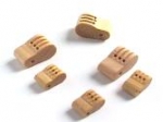 Violin Block triple 8.0 mm Wood light (5 pcs) , #1001-70