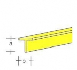 MS T-Profil  1,0 x 1,0 mm , 330 mm / #12-52