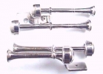 Twin-Horn metal nickel platet 12 x 45 mm , #1736-10