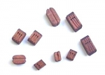 Block triple 5.0 mm Wood dark (10 pcs) , #1001-55