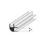 Super Styrene Profile L-Connector 1.0 mm , 330 mm