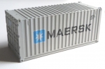 Container MAERSK grey 20 ft , 25x25x60 mm 1:100 / 90005