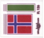 BB Flagge Norway 34 x 44 mm / #BFL_126