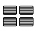 Ventilation bars 11 x 7 mm , 8 pcs / 7-464