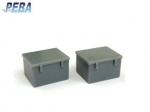 Deck Box dark gray , 16 x 13 x 10 mm , 1:50 , 2 pcs / 38-50218