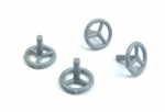PEBA hand wheel 3 spokes, 8 mm, 4 pcs / #38-50631