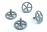 PEBA hand wheel 5 spokes, 10 mm, 4 pcs / #38-50640