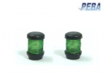 PEBA Around Lamp 7.2 x 4.8 mm green , 1 Pair / #38-50472