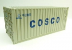 Container COSCO gray, 20 ft , 25x25x60 mm 1:100 / 90017