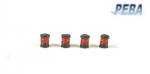 PEBA Around Lamp red 2.8 x 1.8 mm , 4 pcs / #38-50441