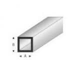 Kunststoffprofil Quadratrohr 2,0 / 3,0 mm , 1000 mm